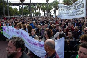 Inicio de la marcha por parte de los agricultores