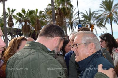 Santiago Abascal, conociendo las reivindicaciones de los agricultores, de la mano de Pascual Soler, presidente de Asaja Almería