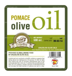 Pomace Olive Oil label