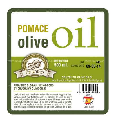 Pomace Olive Oil label