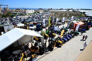 Maquinaria expuesta en la zona exterior de Infoagro Exhibition 2025