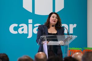 Carmen Crespo, diputada en el Parlamento Europeo, durante su intervención en la Ceremonia de Entrega de Premios IE2025