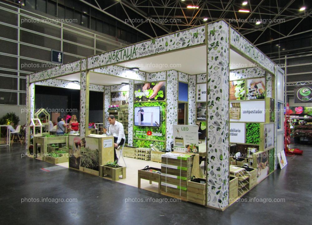 Stand de Hortalia, Agricultura urbana, en Iberflora 2019